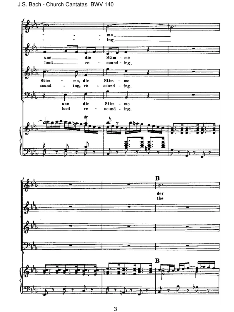 BWV140Wachetauf,ruftunsdieStimme_一万首著名钢琴曲谱哈农贝多芬合集视频教学电子版高清无水印可打印_1古典钢琴知名音乐家谱_巴赫钢琴谱全集_J.S巴赫作品全集