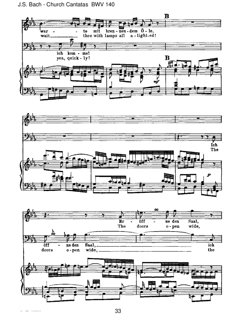 BWV140Wachetauf,ruftunsdieStimme_一万首著名钢琴曲谱哈农贝多芬合集视频教学电子版高清无水印可打印_1古典钢琴知名音乐家谱_巴赫钢琴谱全集_J.S巴赫作品全集