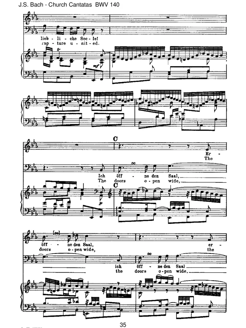 BWV140Wachetauf,ruftunsdieStimme_一万首著名钢琴曲谱哈农贝多芬合集视频教学电子版高清无水印可打印_1古典钢琴知名音乐家谱_巴赫钢琴谱全集_J.S巴赫作品全集
