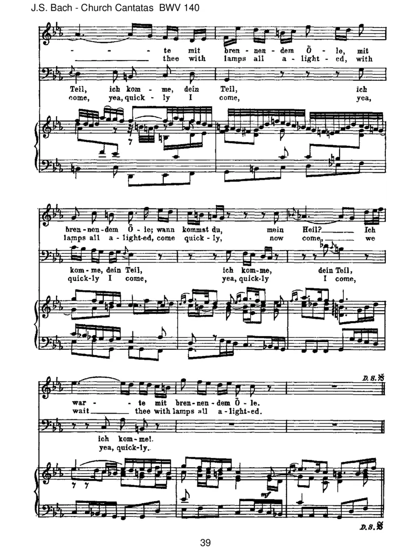 BWV140Wachetauf,ruftunsdieStimme_一万首著名钢琴曲谱哈农贝多芬合集视频教学电子版高清无水印可打印_1古典钢琴知名音乐家谱_巴赫钢琴谱全集_J.S巴赫作品全集