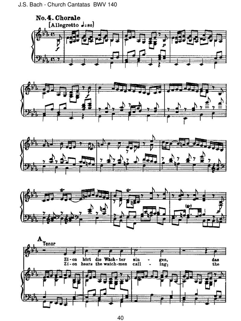 BWV140Wachetauf,ruftunsdieStimme_一万首著名钢琴曲谱哈农贝多芬合集视频教学电子版高清无水印可打印_1古典钢琴知名音乐家谱_巴赫钢琴谱全集_J.S巴赫作品全集