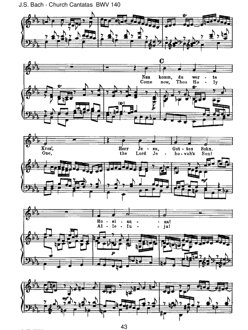 BWV140Wachetauf,ruftunsdieStimme_一万首著名钢琴曲谱哈农贝多芬合集视频教学电子版高清无水印可打印_1古典钢琴知名音乐家谱_巴赫钢琴谱全集_J.S巴赫作品全集