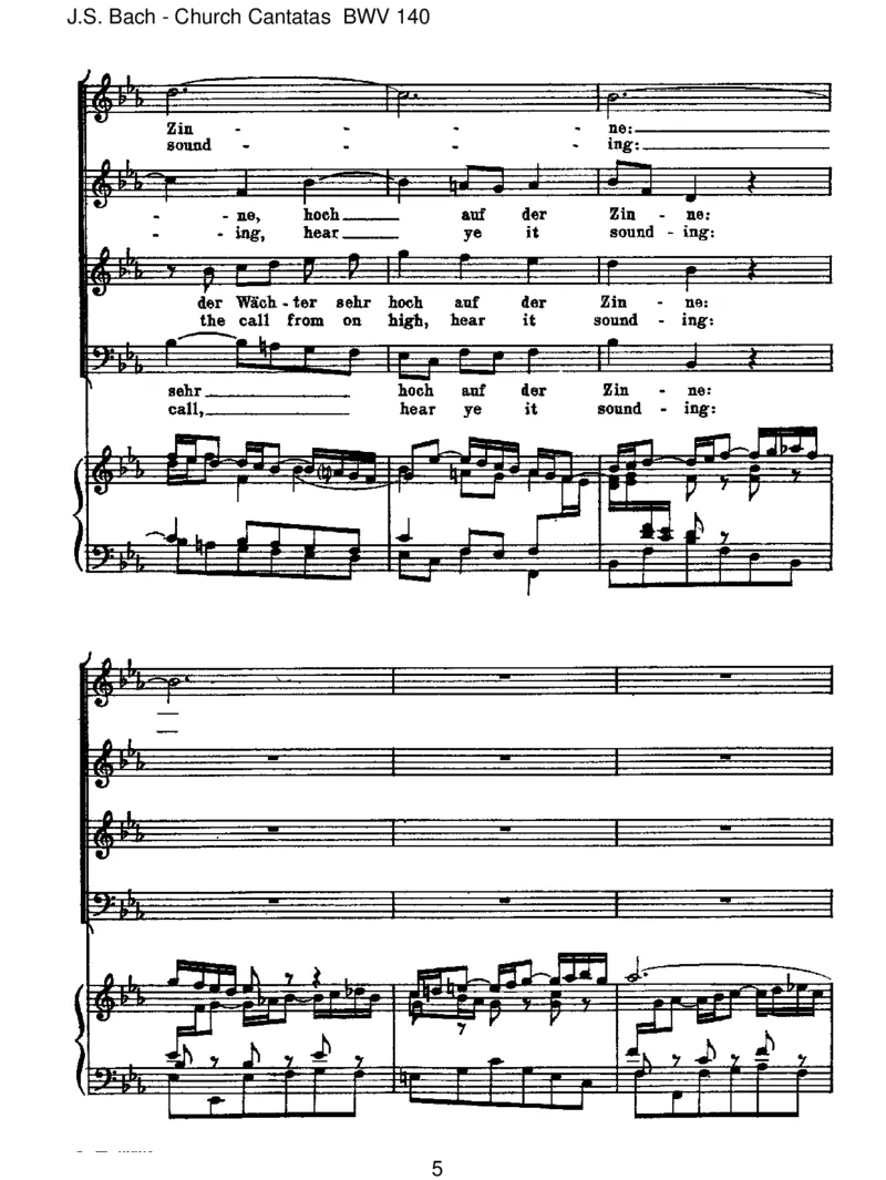 BWV140Wachetauf,ruftunsdieStimme_一万首著名钢琴曲谱哈农贝多芬合集视频教学电子版高清无水印可打印_1古典钢琴知名音乐家谱_巴赫钢琴谱全集_J.S巴赫作品全集