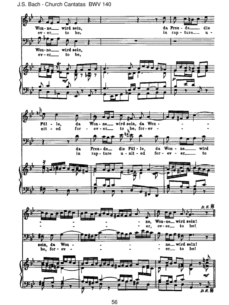 BWV140Wachetauf,ruftunsdieStimme_一万首著名钢琴曲谱哈农贝多芬合集视频教学电子版高清无水印可打印_1古典钢琴知名音乐家谱_巴赫钢琴谱全集_J.S巴赫作品全集