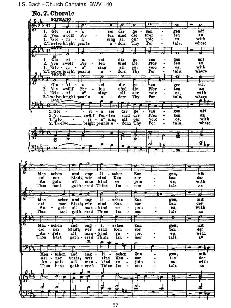 BWV140Wachetauf,ruftunsdieStimme_一万首著名钢琴曲谱哈农贝多芬合集视频教学电子版高清无水印可打印_1古典钢琴知名音乐家谱_巴赫钢琴谱全集_J.S巴赫作品全集