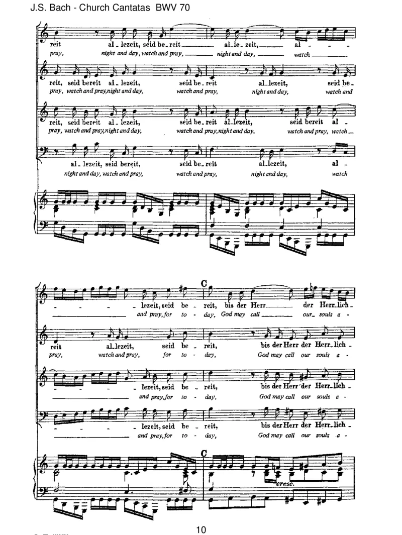 BWV70Wachet!betet!betet!wachet!_一万首著名钢琴曲谱哈农贝多芬合集视频教学电子版高清无水印可打印_1古典钢琴知名音乐家谱_巴赫钢琴谱全集_J.S巴赫作品全集_JohannSebastianBach(1685-1750)巴赫