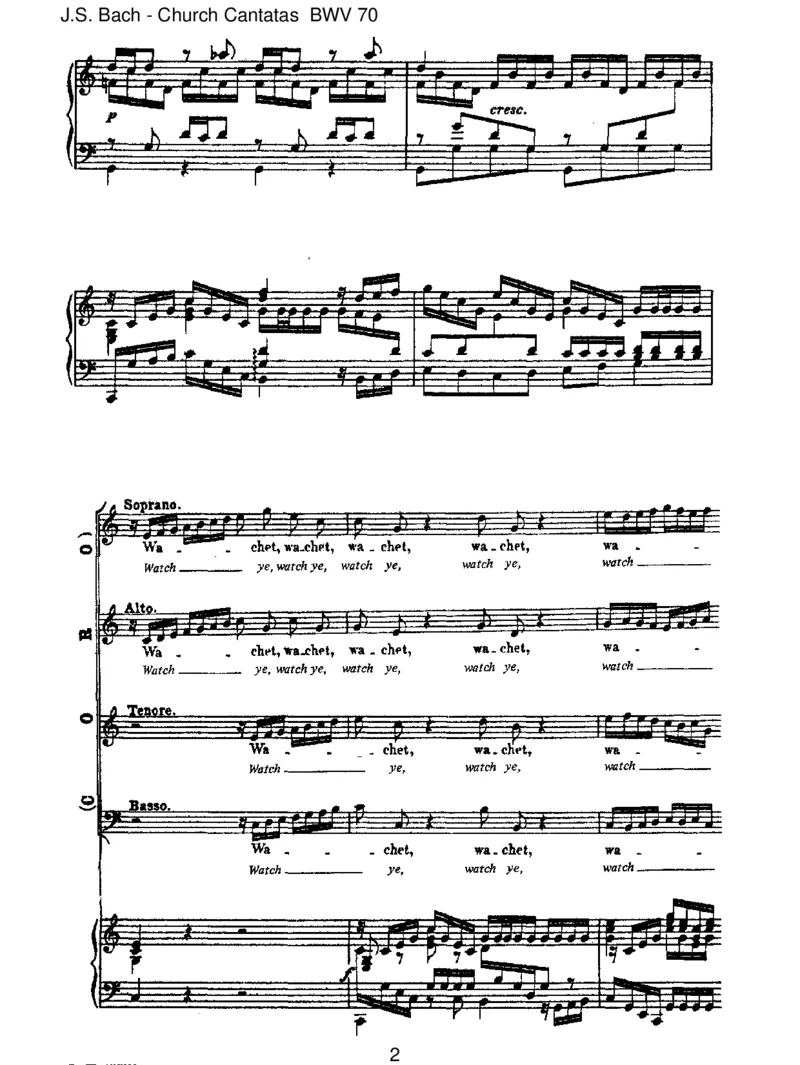 BWV70Wachet!betet!betet!wachet!_一万首著名钢琴曲谱哈农贝多芬合集视频教学电子版高清无水印可打印_1古典钢琴知名音乐家谱_巴赫钢琴谱全集_J.S巴赫作品全集_JohannSebastianBach(1685-1750)巴赫