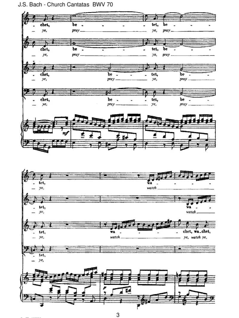 BWV70Wachet!betet!betet!wachet!_一万首著名钢琴曲谱哈农贝多芬合集视频教学电子版高清无水印可打印_1古典钢琴知名音乐家谱_巴赫钢琴谱全集_J.S巴赫作品全集_JohannSebastianBach(1685-1750)巴赫