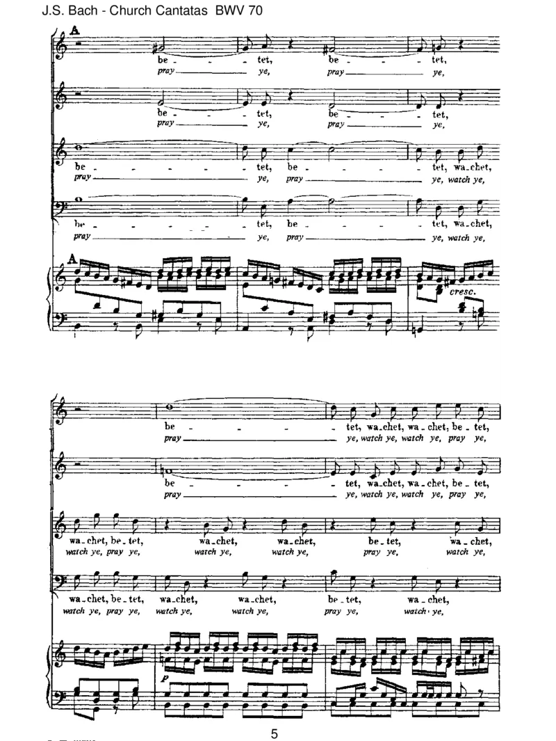 BWV70Wachet!betet!betet!wachet!_一万首著名钢琴曲谱哈农贝多芬合集视频教学电子版高清无水印可打印_1古典钢琴知名音乐家谱_巴赫钢琴谱全集_J.S巴赫作品全集_JohannSebastianBach(1685-1750)巴赫