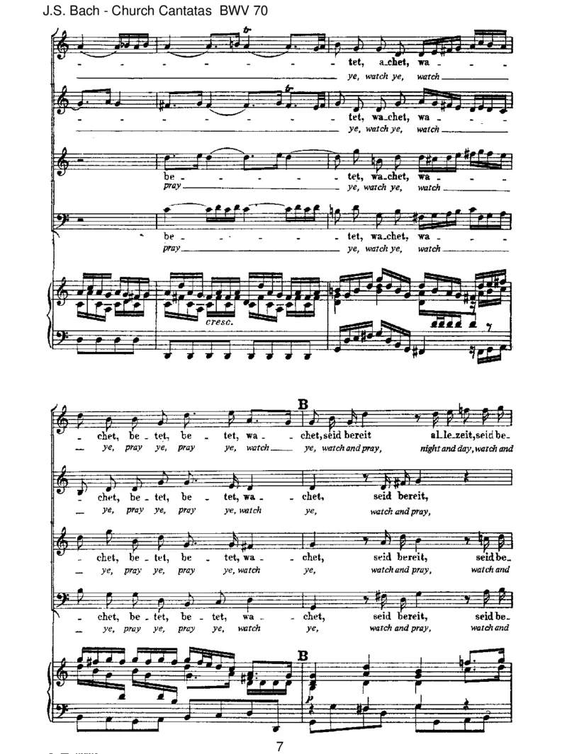 BWV70Wachet!betet!betet!wachet!_一万首著名钢琴曲谱哈农贝多芬合集视频教学电子版高清无水印可打印_1古典钢琴知名音乐家谱_巴赫钢琴谱全集_J.S巴赫作品全集_JohannSebastianBach(1685-1750)巴赫