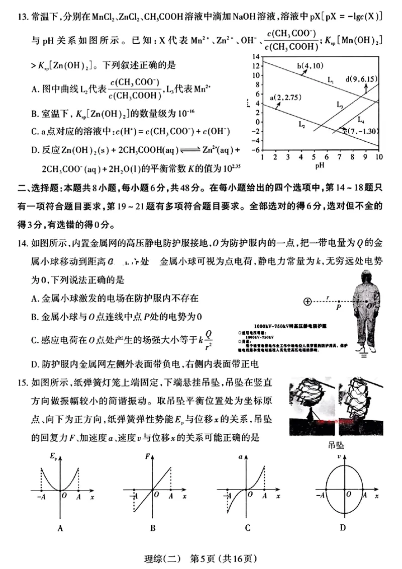 太原二模理综试题_2024年4月_01按日期_30号_2024届山西省太原市高三年级模拟考试(二)_2024届山西省太原市高三下学期第二次模拟考试理综
