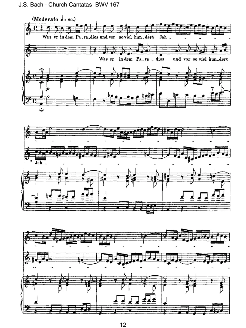 BWV167IhrMenschen,r&uuml;hmetGottesLiebe_一万首著名钢琴曲谱哈农贝多芬合集视频教学电子版高清无水印可打印_1古典钢琴知名音乐家谱_巴赫钢琴谱全集_J.S巴赫作品全集