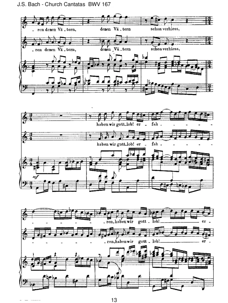 BWV167IhrMenschen,r&uuml;hmetGottesLiebe_一万首著名钢琴曲谱哈农贝多芬合集视频教学电子版高清无水印可打印_1古典钢琴知名音乐家谱_巴赫钢琴谱全集_J.S巴赫作品全集