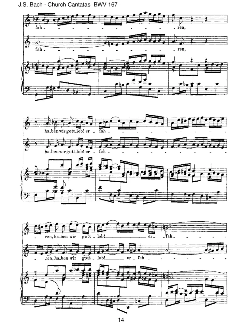 BWV167IhrMenschen,r&uuml;hmetGottesLiebe_一万首著名钢琴曲谱哈农贝多芬合集视频教学电子版高清无水印可打印_1古典钢琴知名音乐家谱_巴赫钢琴谱全集_J.S巴赫作品全集