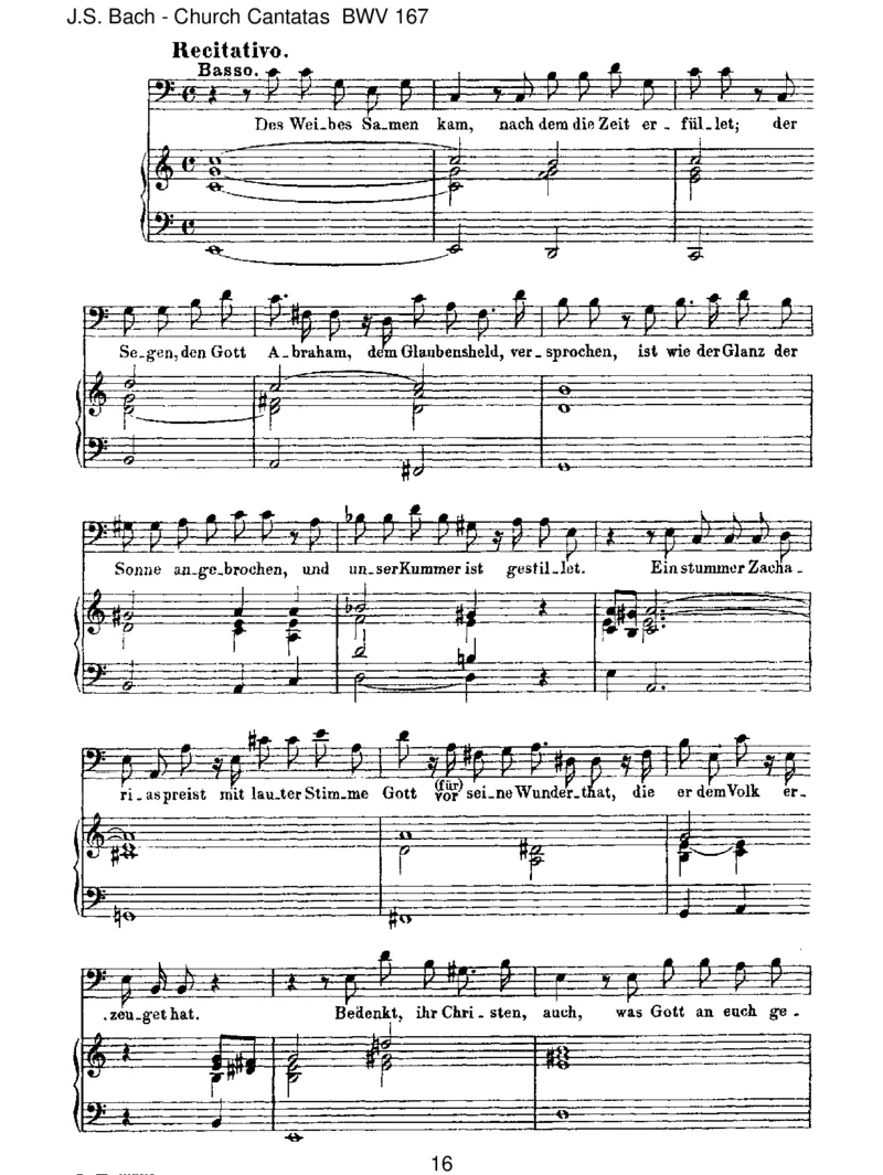 BWV167IhrMenschen,r&uuml;hmetGottesLiebe_一万首著名钢琴曲谱哈农贝多芬合集视频教学电子版高清无水印可打印_1古典钢琴知名音乐家谱_巴赫钢琴谱全集_J.S巴赫作品全集