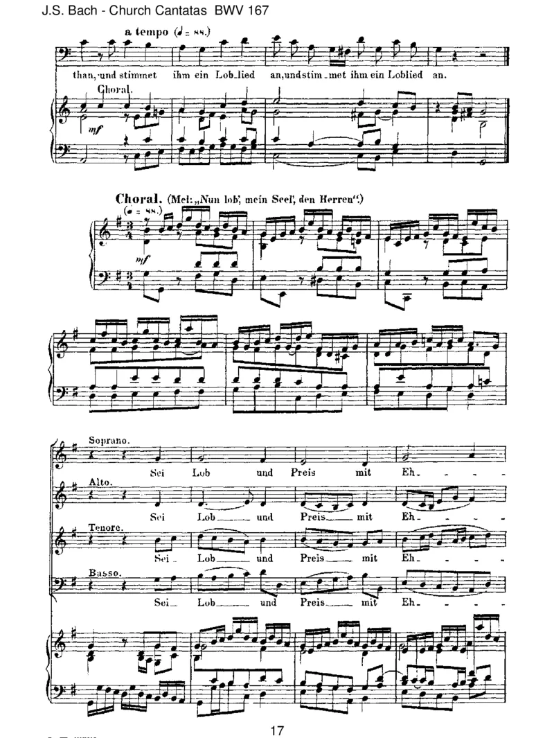 BWV167IhrMenschen,r&uuml;hmetGottesLiebe_一万首著名钢琴曲谱哈农贝多芬合集视频教学电子版高清无水印可打印_1古典钢琴知名音乐家谱_巴赫钢琴谱全集_J.S巴赫作品全集