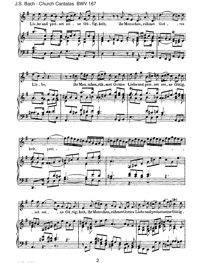 BWV167IhrMenschen,r&uuml;hmetGottesLiebe_一万首著名钢琴曲谱哈农贝多芬合集视频教学电子版高清无水印可打印_1古典钢琴知名音乐家谱_巴赫钢琴谱全集_J.S巴赫作品全集