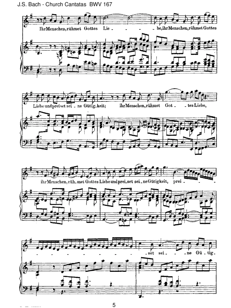 BWV167IhrMenschen,r&uuml;hmetGottesLiebe_一万首著名钢琴曲谱哈农贝多芬合集视频教学电子版高清无水印可打印_1古典钢琴知名音乐家谱_巴赫钢琴谱全集_J.S巴赫作品全集