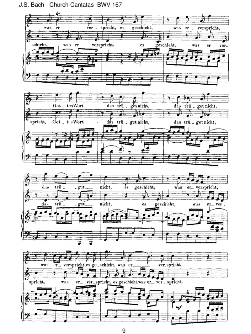 BWV167IhrMenschen,r&uuml;hmetGottesLiebe_一万首著名钢琴曲谱哈农贝多芬合集视频教学电子版高清无水印可打印_1古典钢琴知名音乐家谱_巴赫钢琴谱全集_J.S巴赫作品全集