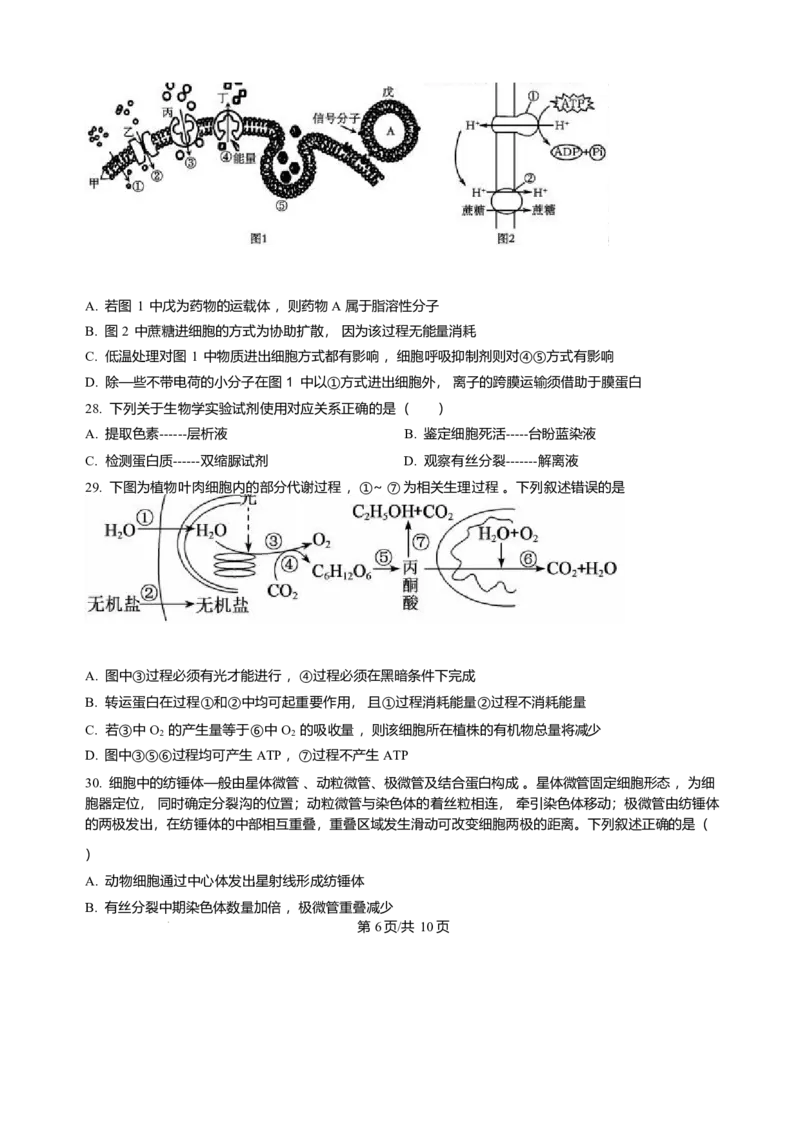 黑龙江省哈尔滨市第三中学校2025-2026学年高一上学期1月期末生物试题含答案_2024-2025高一（7-7月题库）_2026年1月高一_260118黑龙江省哈尔滨市第三中学校2025-2026学年高一上学期1月期末