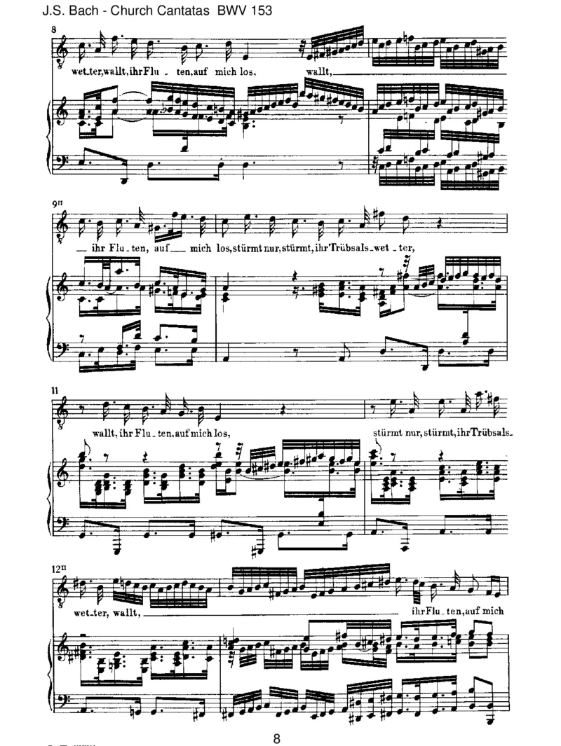 BWV153Schau,lieberGott,wiemeineFeind_一万首著名钢琴曲谱哈农贝多芬合集视频教学电子版高清无水印可打印_1古典钢琴知名音乐家谱_巴赫钢琴谱全集_J.S巴赫作品全集