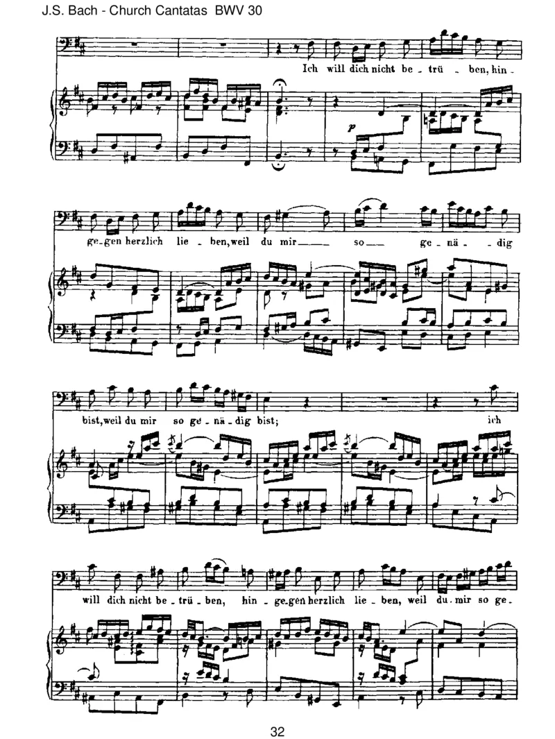 BWV30Freudich,erl_steSchar_一万首著名钢琴曲谱哈农贝多芬合集视频教学电子版高清无水印可打印_1古典钢琴知名音乐家谱_巴赫钢琴谱全集_J.S巴赫作品全集_JohannSebastianBach(1685-1750)巴赫