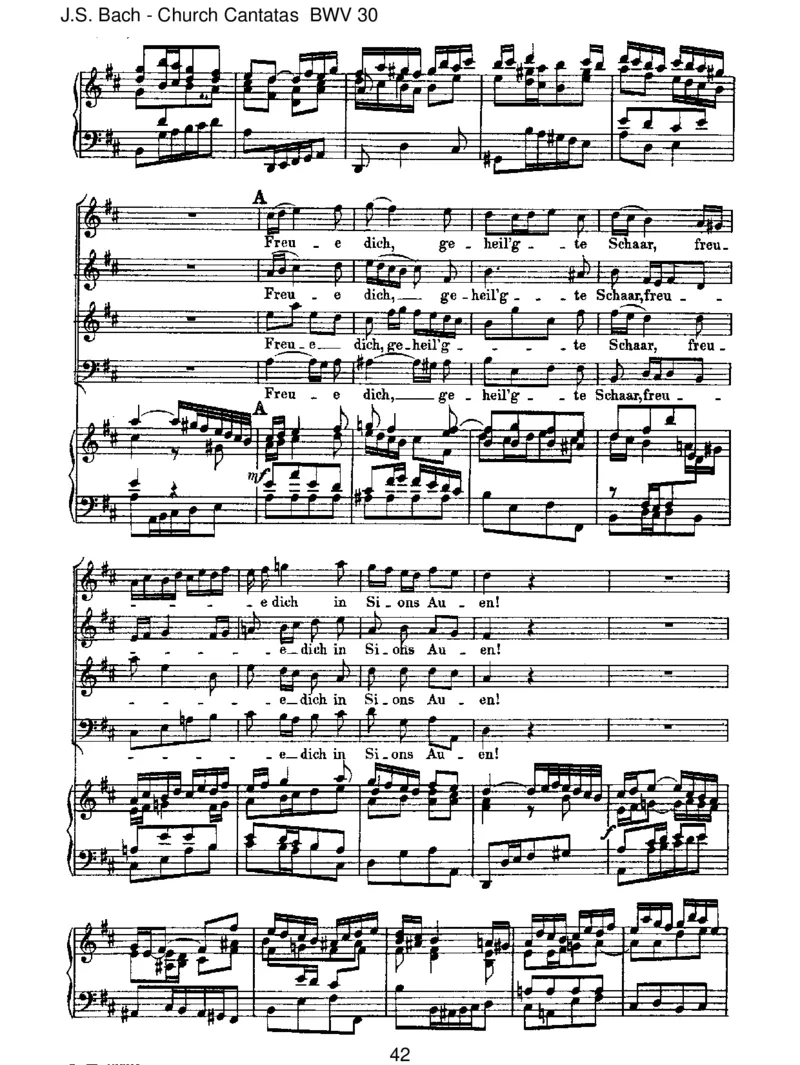 BWV30Freudich,erl_steSchar_一万首著名钢琴曲谱哈农贝多芬合集视频教学电子版高清无水印可打印_1古典钢琴知名音乐家谱_巴赫钢琴谱全集_J.S巴赫作品全集_JohannSebastianBach(1685-1750)巴赫