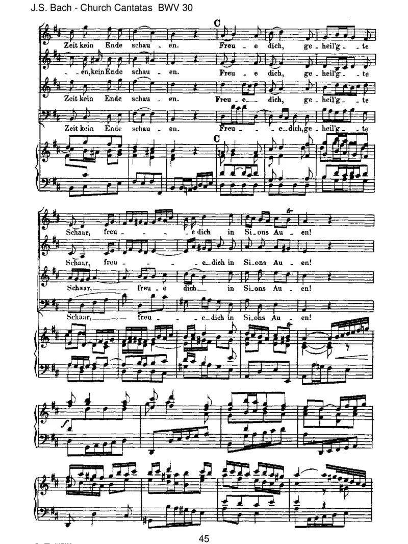 BWV30Freudich,erl_steSchar_一万首著名钢琴曲谱哈农贝多芬合集视频教学电子版高清无水印可打印_1古典钢琴知名音乐家谱_巴赫钢琴谱全集_J.S巴赫作品全集_JohannSebastianBach(1685-1750)巴赫