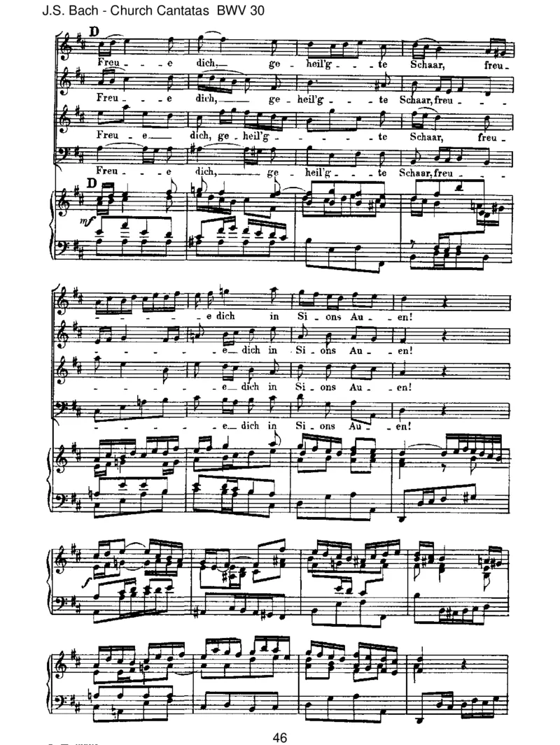 BWV30Freudich,erl_steSchar_一万首著名钢琴曲谱哈农贝多芬合集视频教学电子版高清无水印可打印_1古典钢琴知名音乐家谱_巴赫钢琴谱全集_J.S巴赫作品全集_JohannSebastianBach(1685-1750)巴赫