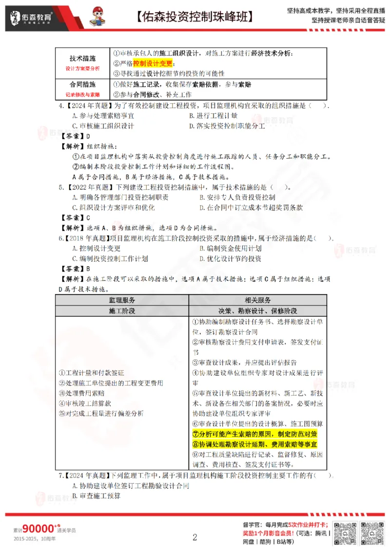 2月7日佑森投资控制珠峰班VIP作业答案_监理工程师_2025监理工程师_2025年监理工程师SVIP_2025年监理土建控制SVIP_02-基础精讲✿高端面授✿深度强化