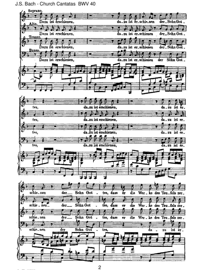 BWV40DazuisterschienenderSohnGottes_一万首著名钢琴曲谱哈农贝多芬合集视频教学电子版高清无水印可打印_1古典钢琴知名音乐家谱_巴赫钢琴谱全集_J.S巴赫作品全集