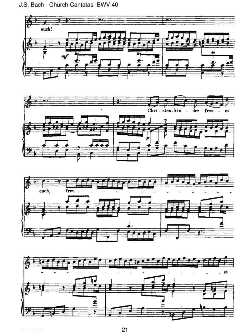 BWV40DazuisterschienenderSohnGottes_一万首著名钢琴曲谱哈农贝多芬合集视频教学电子版高清无水印可打印_1古典钢琴知名音乐家谱_巴赫钢琴谱全集_J.S巴赫作品全集