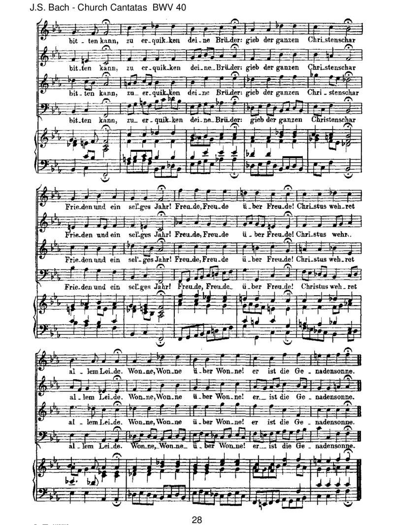 BWV40DazuisterschienenderSohnGottes_一万首著名钢琴曲谱哈农贝多芬合集视频教学电子版高清无水印可打印_1古典钢琴知名音乐家谱_巴赫钢琴谱全集_J.S巴赫作品全集