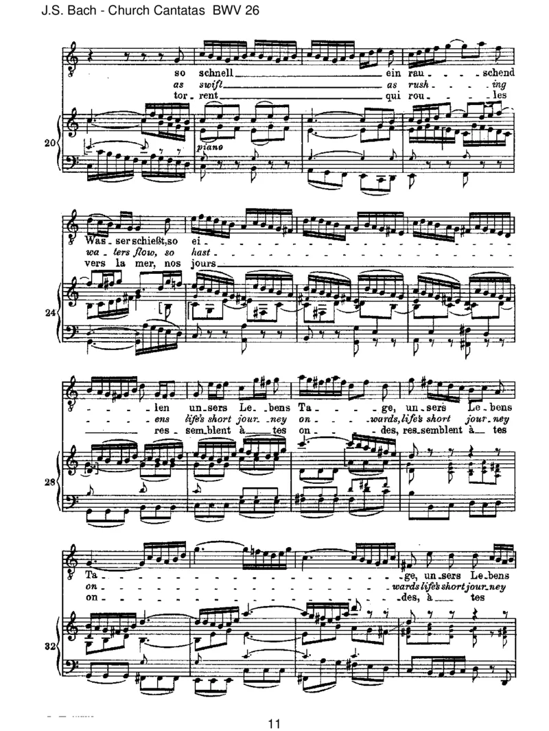 BWV26Achwiefl&uuml;chtig,achwienichtig_一万首著名钢琴曲谱哈农贝多芬合集视频教学电子版高清无水印可打印_1古典钢琴知名音乐家谱_巴赫钢琴谱全集_J.S巴赫作品全集