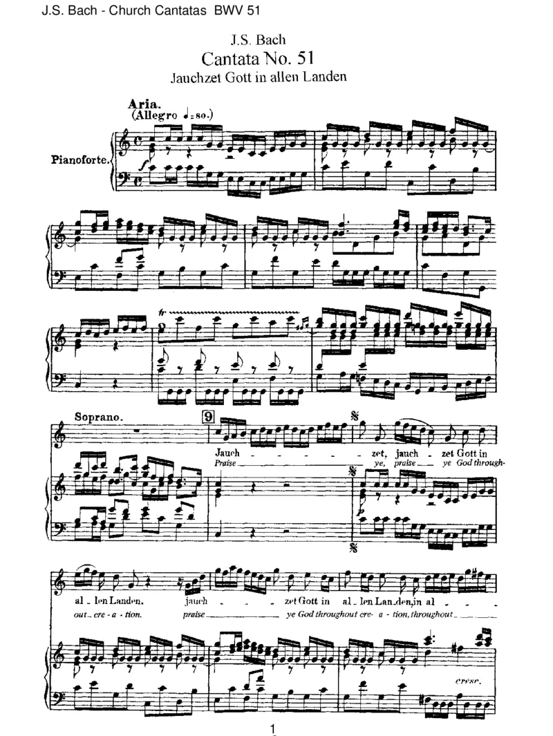 BWV51JauchzetGottinallenLanden!_一万首著名钢琴曲谱哈农贝多芬合集视频教学电子版高清无水印可打印_1古典钢琴知名音乐家谱_巴赫钢琴谱全集_J.S巴赫作品全集_JohannSebastianBach(1685-1750)巴赫