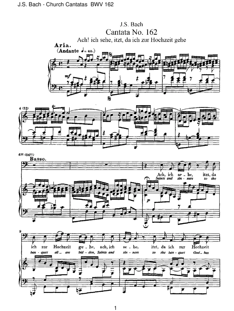 BWV162Ach!ichsehe,jetzt,daichzurHochzeitgehe_一万首著名钢琴曲谱哈农贝多芬合集视频教学电子版高清无水印可打印_1古典钢琴知名音乐家谱_巴赫钢琴谱全集_J.S巴赫作品全集