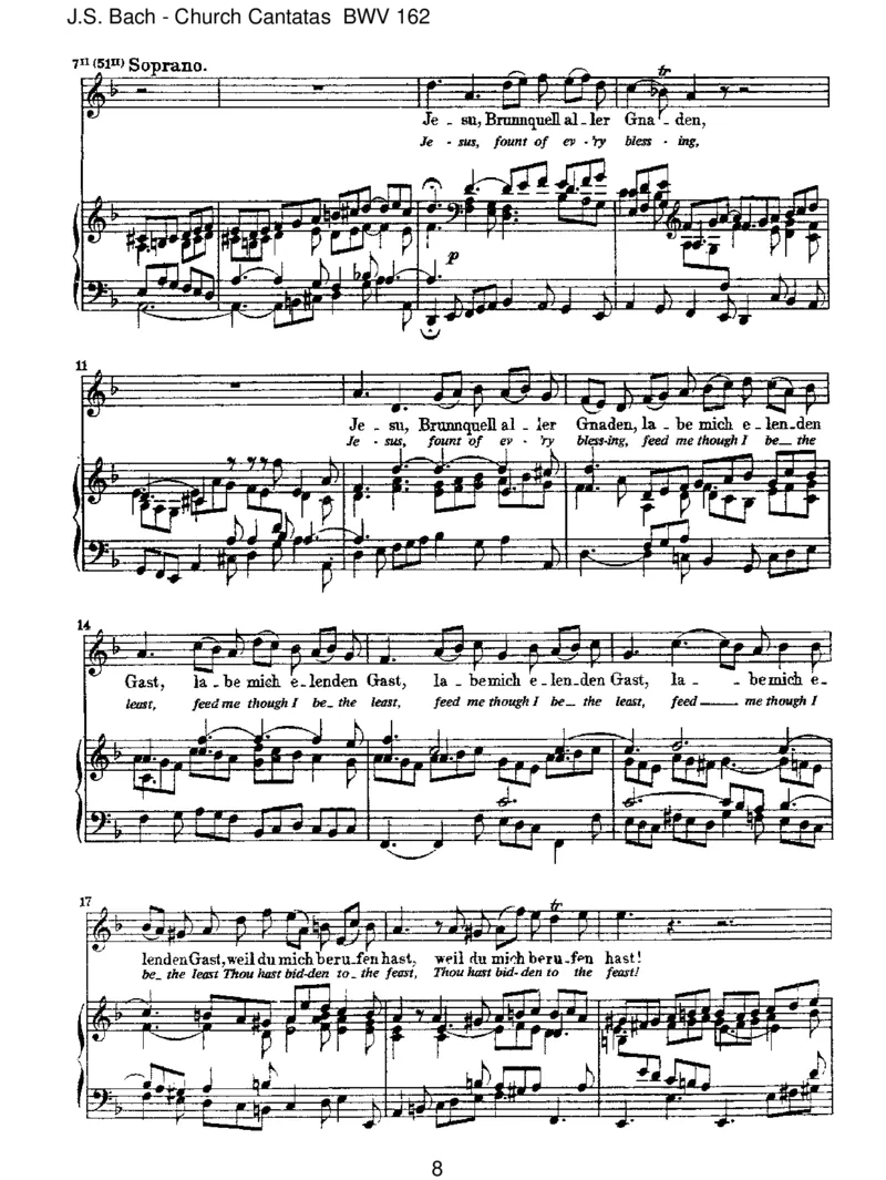 BWV162Ach!ichsehe,jetzt,daichzurHochzeitgehe_一万首著名钢琴曲谱哈农贝多芬合集视频教学电子版高清无水印可打印_1古典钢琴知名音乐家谱_巴赫钢琴谱全集_J.S巴赫作品全集