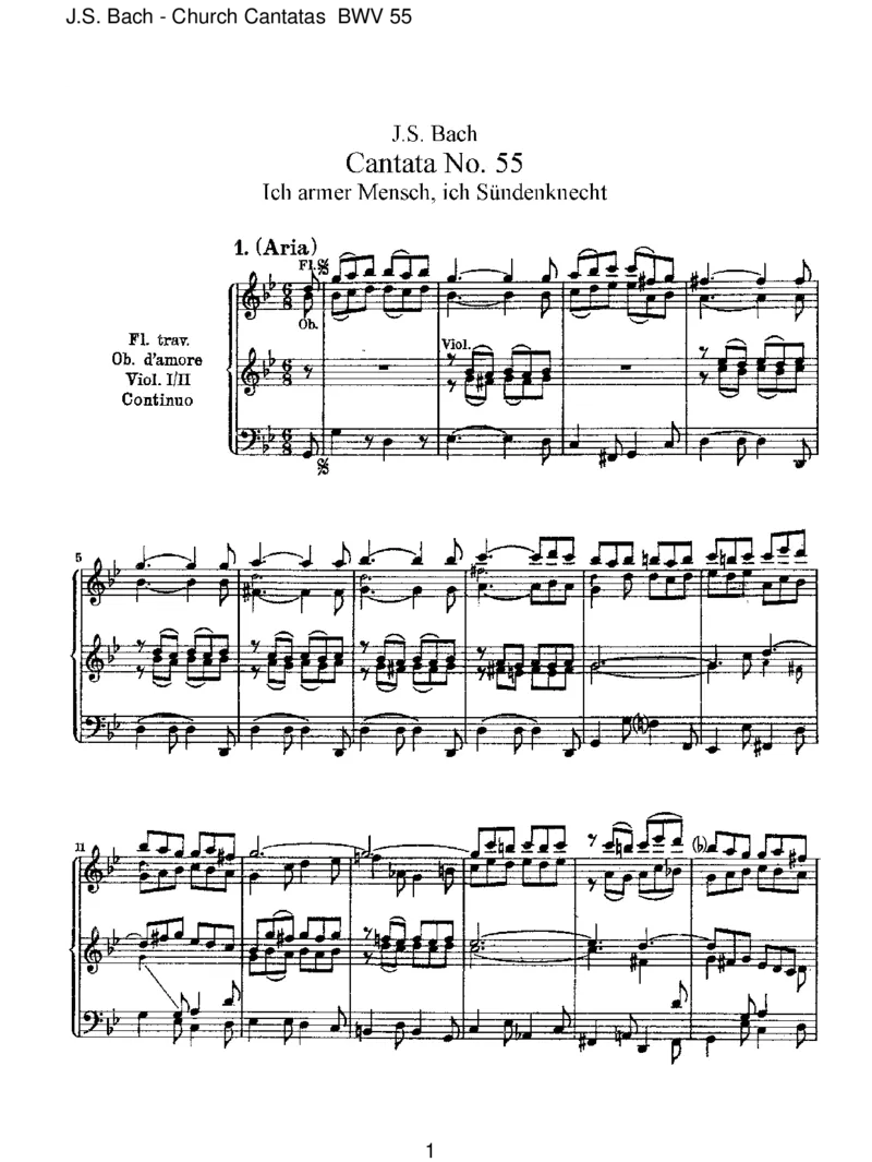 BWV55IcharmerMensch,ichS&uuml;ndenknecht_一万首著名钢琴曲谱哈农贝多芬合集视频教学电子版高清无水印可打印_1古典钢琴知名音乐家谱_巴赫钢琴谱全集_J.S巴赫作品全集