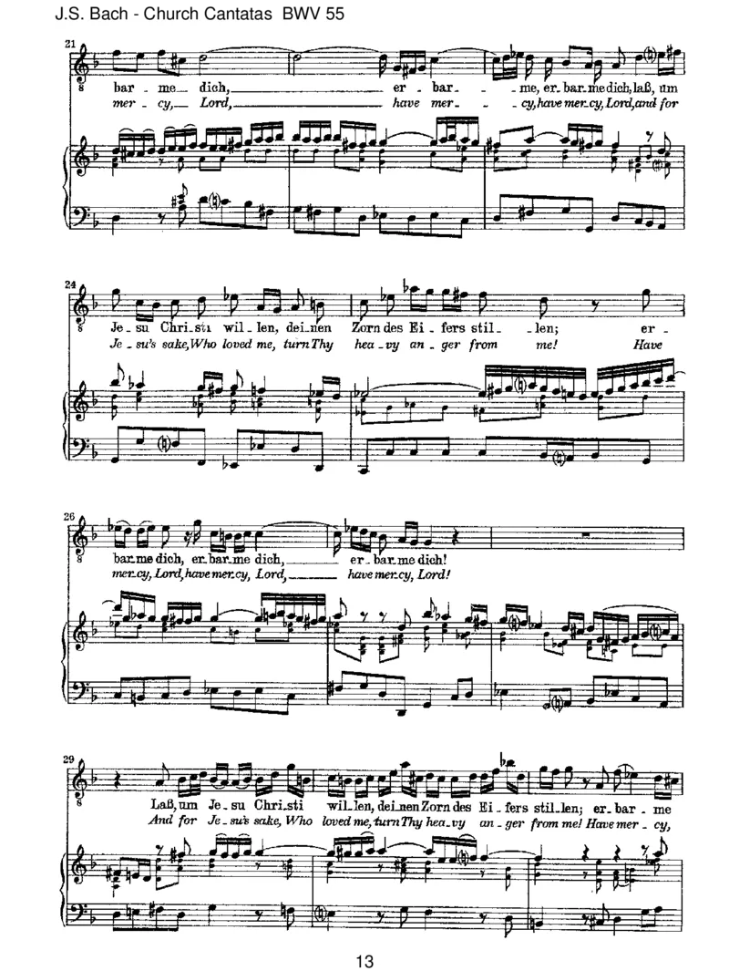 BWV55IcharmerMensch,ichS&uuml;ndenknecht_一万首著名钢琴曲谱哈农贝多芬合集视频教学电子版高清无水印可打印_1古典钢琴知名音乐家谱_巴赫钢琴谱全集_J.S巴赫作品全集