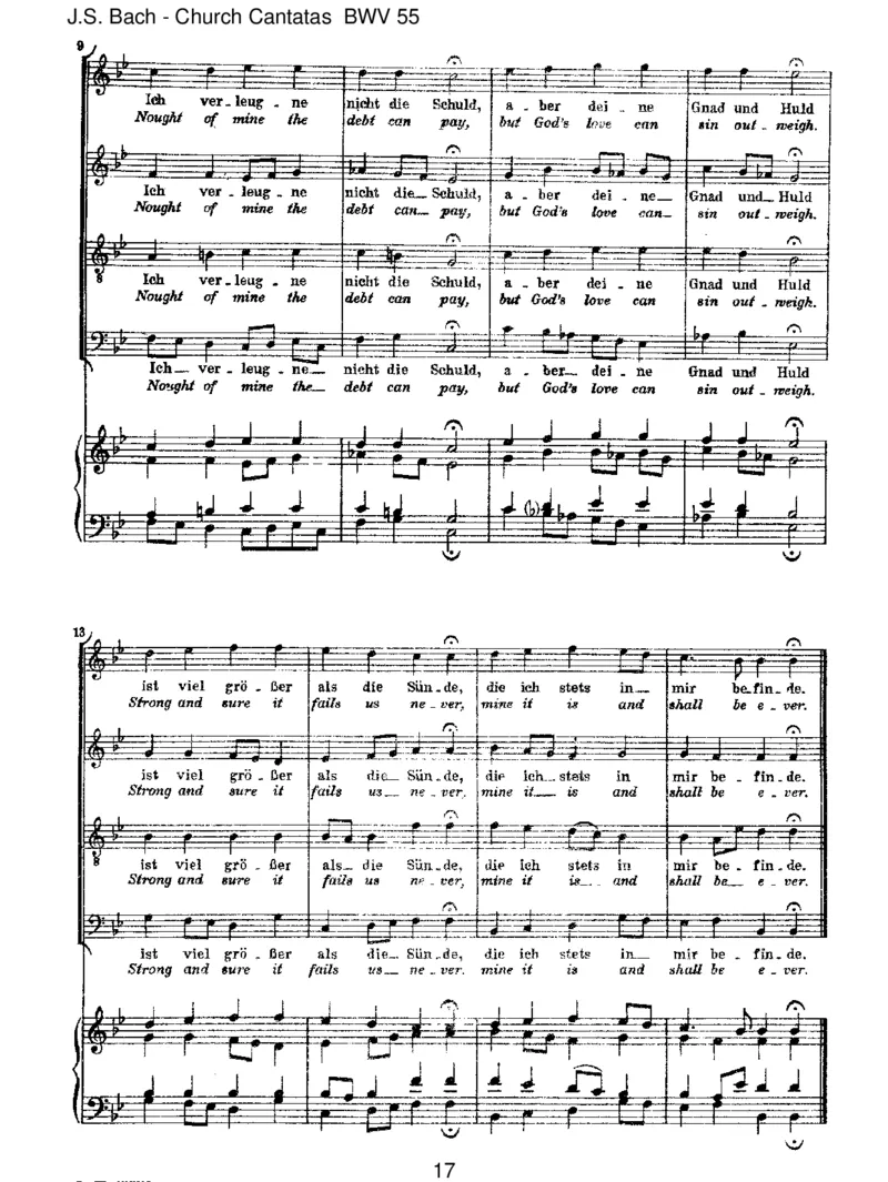 BWV55IcharmerMensch,ichS&uuml;ndenknecht_一万首著名钢琴曲谱哈农贝多芬合集视频教学电子版高清无水印可打印_1古典钢琴知名音乐家谱_巴赫钢琴谱全集_J.S巴赫作品全集