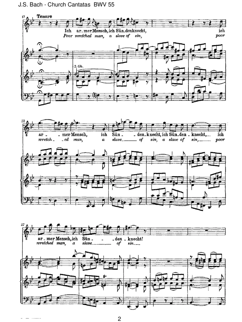 BWV55IcharmerMensch,ichS&uuml;ndenknecht_一万首著名钢琴曲谱哈农贝多芬合集视频教学电子版高清无水印可打印_1古典钢琴知名音乐家谱_巴赫钢琴谱全集_J.S巴赫作品全集