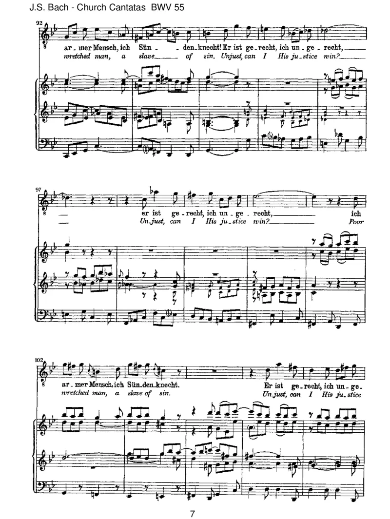 BWV55IcharmerMensch,ichS&uuml;ndenknecht_一万首著名钢琴曲谱哈农贝多芬合集视频教学电子版高清无水印可打印_1古典钢琴知名音乐家谱_巴赫钢琴谱全集_J.S巴赫作品全集