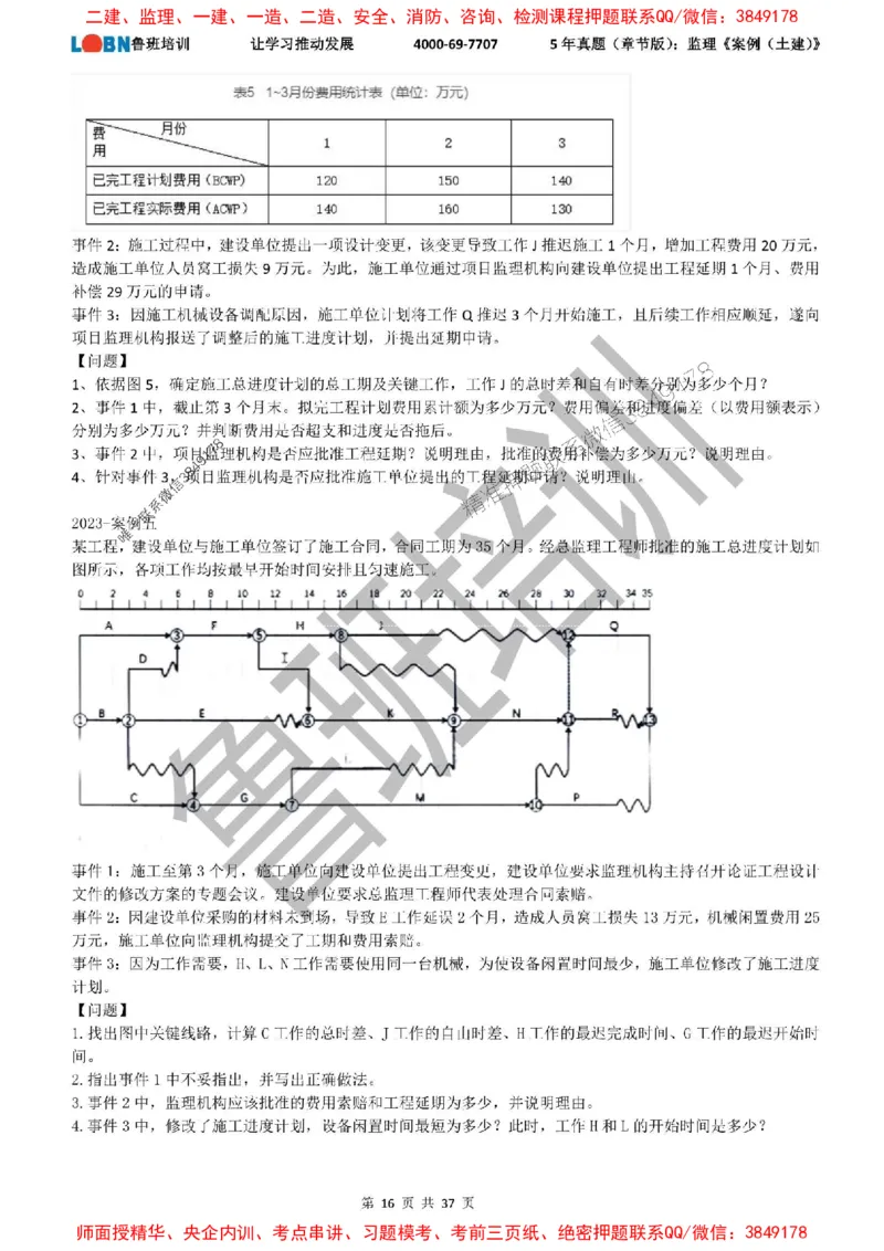 5年真题（章节版）：监理《案例（土建）》_监理工程师_2025监理工程师_2025年监理工程师SVIP_2025年监理土建案例SVIP_01-精华文档✿电子教材✿历年真题