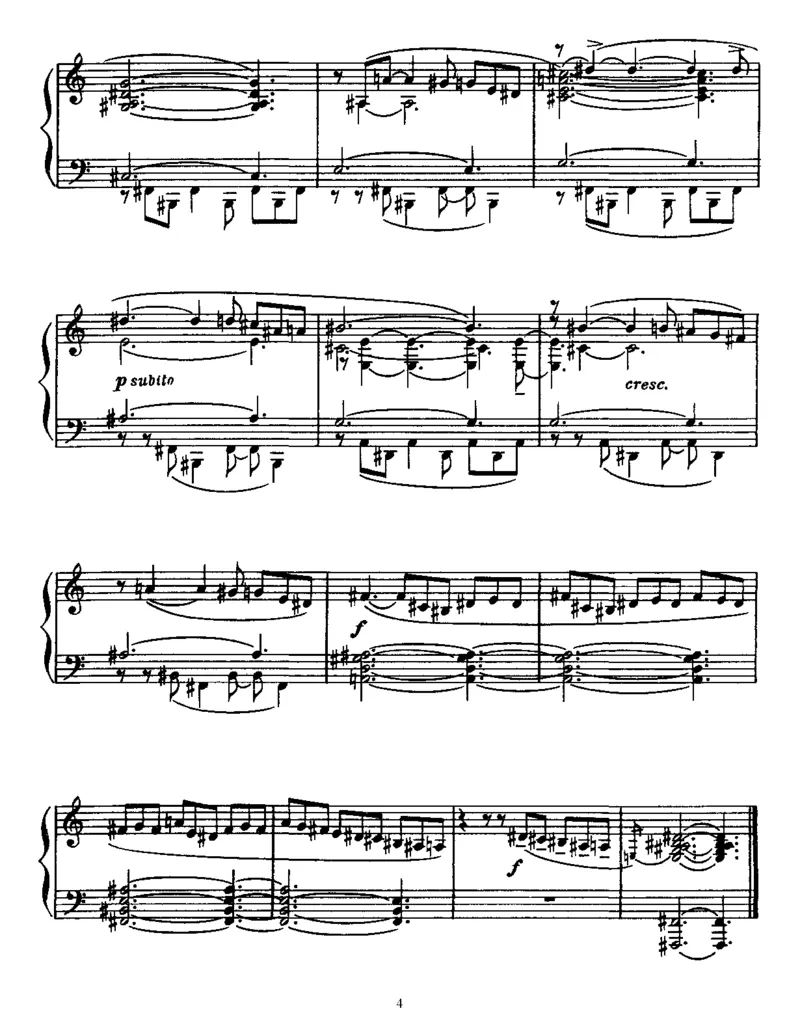 5Preludes,Op74_一万首著名钢琴曲谱哈农贝多芬合集视频教学电子版高清无水印可打印_1古典钢琴知名音乐家谱_斯克里亚宾钢琴谱全集_前奏曲