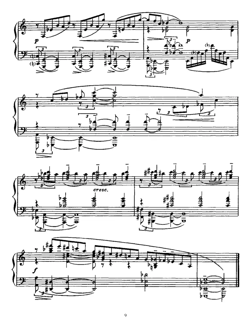 5Preludes,Op74_一万首著名钢琴曲谱哈农贝多芬合集视频教学电子版高清无水印可打印_1古典钢琴知名音乐家谱_斯克里亚宾钢琴谱全集_前奏曲