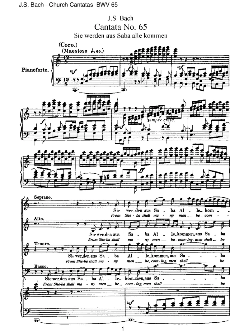 BWV65SiewerdenausSabaallekommen_一万首著名钢琴曲谱哈农贝多芬合集视频教学电子版高清无水印可打印_1古典钢琴知名音乐家谱_巴赫钢琴谱全集_J.S巴赫作品全集