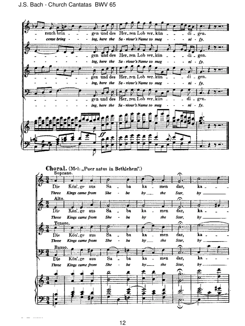 BWV65SiewerdenausSabaallekommen_一万首著名钢琴曲谱哈农贝多芬合集视频教学电子版高清无水印可打印_1古典钢琴知名音乐家谱_巴赫钢琴谱全集_J.S巴赫作品全集