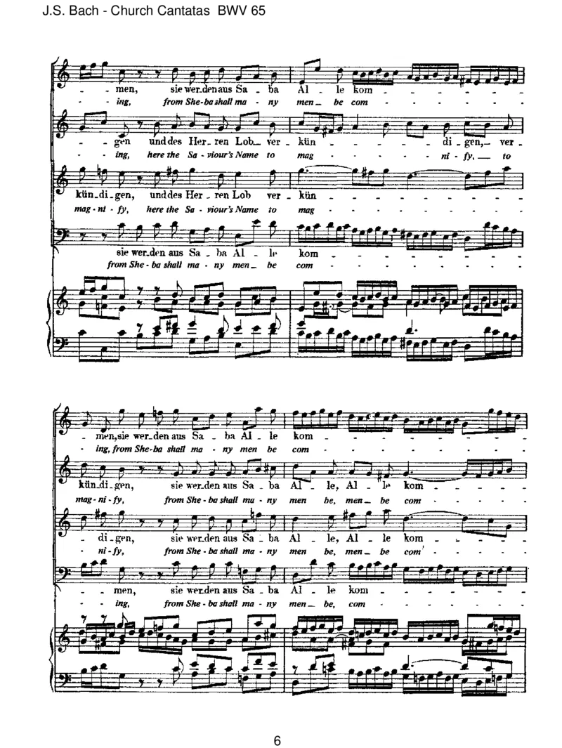 BWV65SiewerdenausSabaallekommen_一万首著名钢琴曲谱哈农贝多芬合集视频教学电子版高清无水印可打印_1古典钢琴知名音乐家谱_巴赫钢琴谱全集_J.S巴赫作品全集
