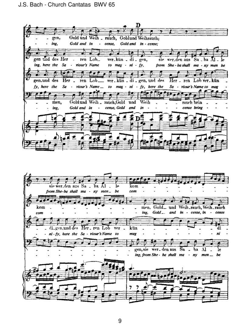 BWV65SiewerdenausSabaallekommen_一万首著名钢琴曲谱哈农贝多芬合集视频教学电子版高清无水印可打印_1古典钢琴知名音乐家谱_巴赫钢琴谱全集_J.S巴赫作品全集
