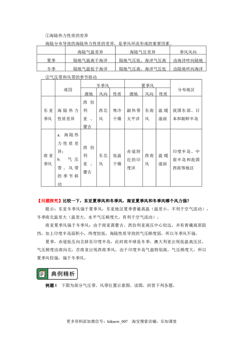选择性必修1第三章大气的运动第二节_E015高中全科试卷_地理试题_选修1_2.同步练习_同步练习-第3套
